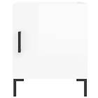 vidaXL Sängbord 2 st vit högglans 40x40x50 cm konstruerat trä 827569