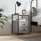 vidaXL Sängbord grå sonoma 34x35.5x50 cm konstruerat trä 826019