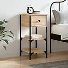 vidaXL Sängbord sonoma-ek 34x36x70 cm konstruerat trä 825975