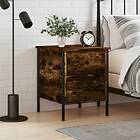 vidaXL Nattbord rökfärgad ek 40x42x50 cm konstruerat trä 825987