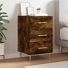 vidaXL Nattbord rökfärgad ek 40x40x66 cm konstruerat trä 827649
