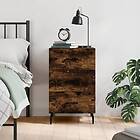 vidaXL Sängbord rökfärgad ek 40x40x66 cm konstruerat trä 827681