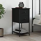 vidaXL Sängbord svart 32x42x70 cm konstruerat trä 826093