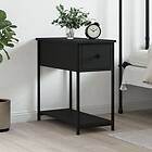 vidaXL Sängbord svart 30x60x60 cm konstruerat trä 826053