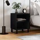 vidaXL Sängbord svart 40x30x50 cm konstruerat trä 826798