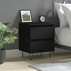 vidaXL Sängbord svart 40x35x50 cm konstruerat trä 826878
