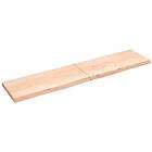 vidaXL Hyllplan 220x50x6 cm obehandlad massiv ek 363617