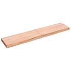 vidaXL Hylleplan ljusbrun 140x30x6 cm behandlad massiv ek 363701