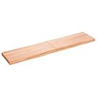 vidaXL Hyllplan ljusbrun 180x40x6 cm behandlad massiv ek 363719