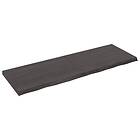vidaXL Hylleplan mörkgrå 180x60x6 cm behandlad massiv ek 363843