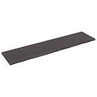 vidaXL Hylleplan mörkgrå 200x50x4 cm behandlad massiv ek 363848