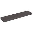 vidaXL Hylleplan mörkgrå 130x40x6 cm behandlad massiv ek 363813