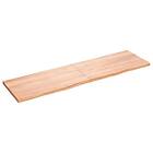 vidaXL Hyllplan ljusbrun 180x50x4 cm behandlad massiv ek 363720