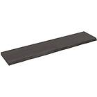 vidaXL Hyllplan mörkgrå 180x40x6 cm behandlad massiv ek 363839