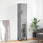 vidaXL Högskåp betonggrå 34.5x34x180 cm konstruerat trä 3199069