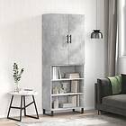 vidaXL Högskåp betonggrå 69,5x34x180 cm konstruerat trä 3196095