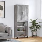 vidaXL Högskåp Grå Sonoma 69.5x34x180 cm konstruerat trä 3200095