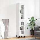 vidaXL Högskåp vit 34.5x34x180 cm konstruerat trä 3199449