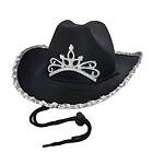 Tiara Svart Cowboyhatt med One size