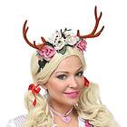 Horn Diadem med Blommor & One size