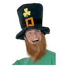Smiffys Leprechaun Hatt och Skägg One size