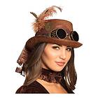 One Steampunk Hatt Brun med Pilotglasögon size