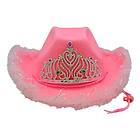 Fluff Cowboyhatt Rosa med One size