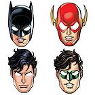 Unique Party Masker i Papp Justice League 8-pack