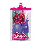 Barbie Fashion and Accessories Lila Shorts med Rödblommig Top