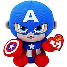 TY Marvel Beanie Baby Captain America, 15 cm