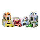 Melissa & Doug Klossar med bilar, Nesting & Sorting Buildings & Vehicles-