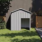 vidaXL Hundkoja med tak ljusgrå 117x103x123 cm galvaniserat stål 172350