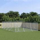 vidaXL Hundgård för utomhusbruk silver 6x10x2 m galvaniserat stål 3190461