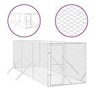 vidaXL Hundgård för utomhusbruk silver 2x6x2 m galvaniserat stål 3190452