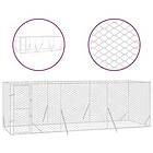 vidaXL Hundgård för utomhusbruk silver 6x2x2 m galvaniserat stål 3190459