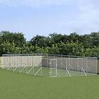 vidaXL Hundgård för utomhusbruk silver 6x14x2 m galvaniserat stål 3190462