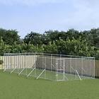 vidaXL Hundgård för utomhusbruk silver 4x12x2 m galvaniserat stål 3190457