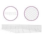 vidaXL Hundgård för utomhusbruk silver 8x16x2 m galvaniserat stål 3190466