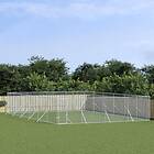 vidaXL Hundgård för utomhusbruk silver 8x12x2 m galvaniserat stål 3190465