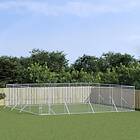 vidaXL Hundgård för utomhusbruk silver 8x8x2 m galvaniserat stål 3190464