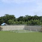 vidaXL Hundgård med tak silver 10x8x2,5 m galvaniserat stål 3190473
