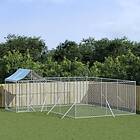 vidaXL Hundgård med tak silver 6x6x2,5 m galvaniserat stål 3190471