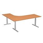 Lanab Design Höj-& sänkbart skrivbord Höger Bok/Silver 2000x1800