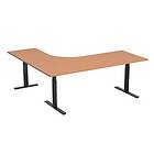 Lanab Design Höj-& sänkbart skrivbord Höger Bok/Svart 1800x1800
