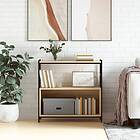 vidaXL Bokhylle sonoma-ek 80x30x78,5 cm konstruerat trä och järn 832794