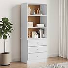 vidaXL Tv-bänk med lådor ALTA 60x35x142 cm vit massiv furu 353952