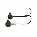 Fish BFT Big Tackle BFT Tungsten Jig Head, Green Pumpkin (2-pack) 6/0 14g