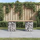 vidaXL Trädgårdsbänk gabion-design 103x31x42 cm massiv furu 834329