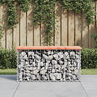 vidaXL Trädgårdsbänk gabion-design 83x31,5x42 cm massivt douglasträ 834348