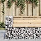 vidaXL Trädgårdsbänk gabion-design 92x71x65,5 cm massiv furu 834380